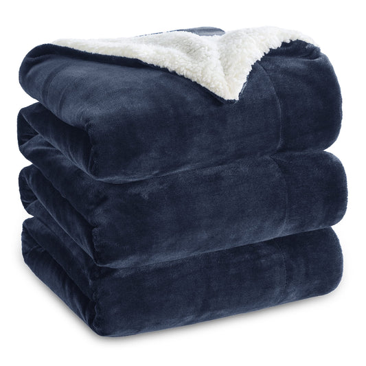 Bedsure GentleSoft Sherpa Fleece Blankets Queen Size