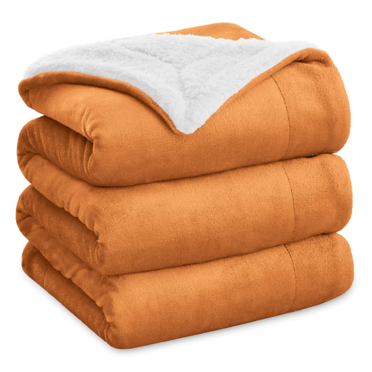 Bedsure GentleSoft Sherpa Fleece Blankets Queen Size