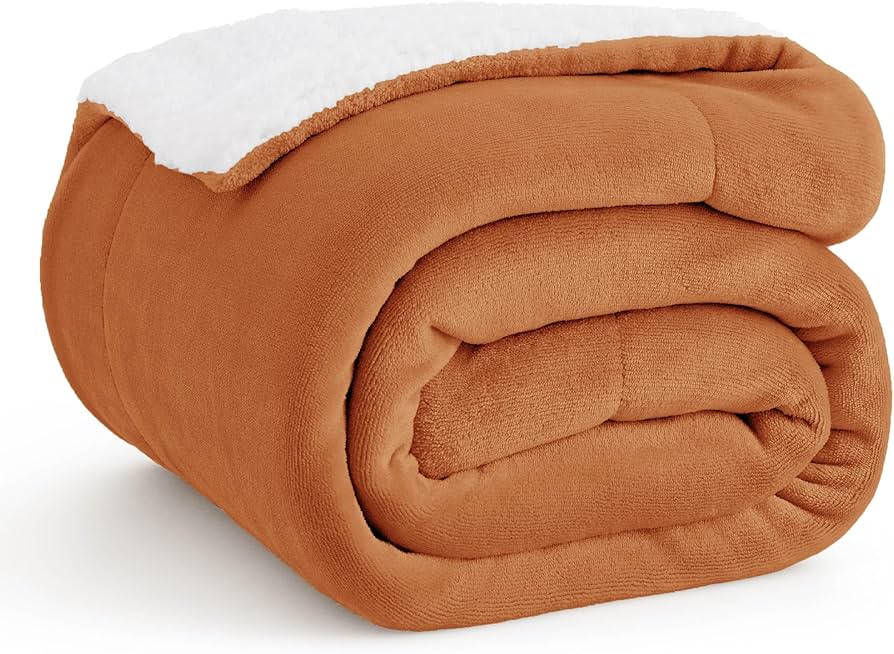 Bedsure GentleSoft Sherpa Fleece Blankets Queen Size