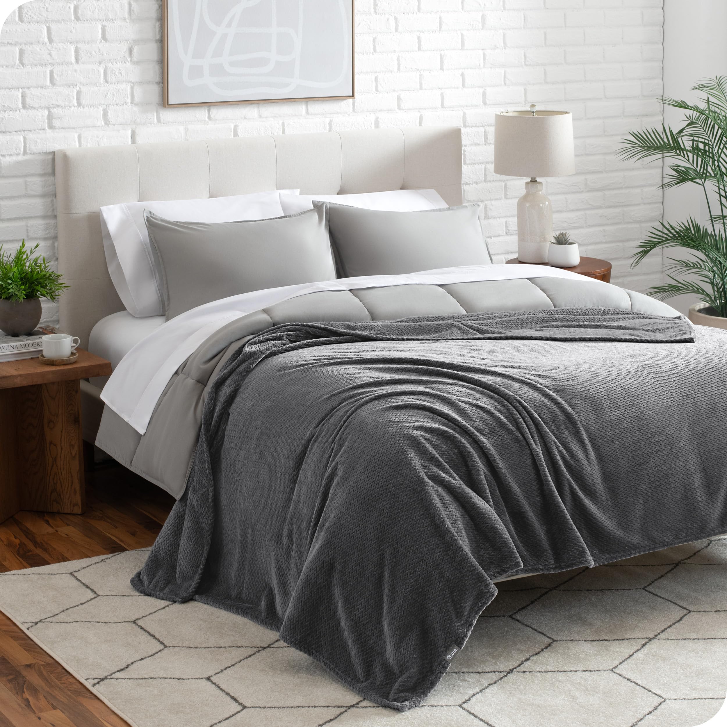 Bare Home Fleece Blanket - King Size - Ultra-Soft Lightweight