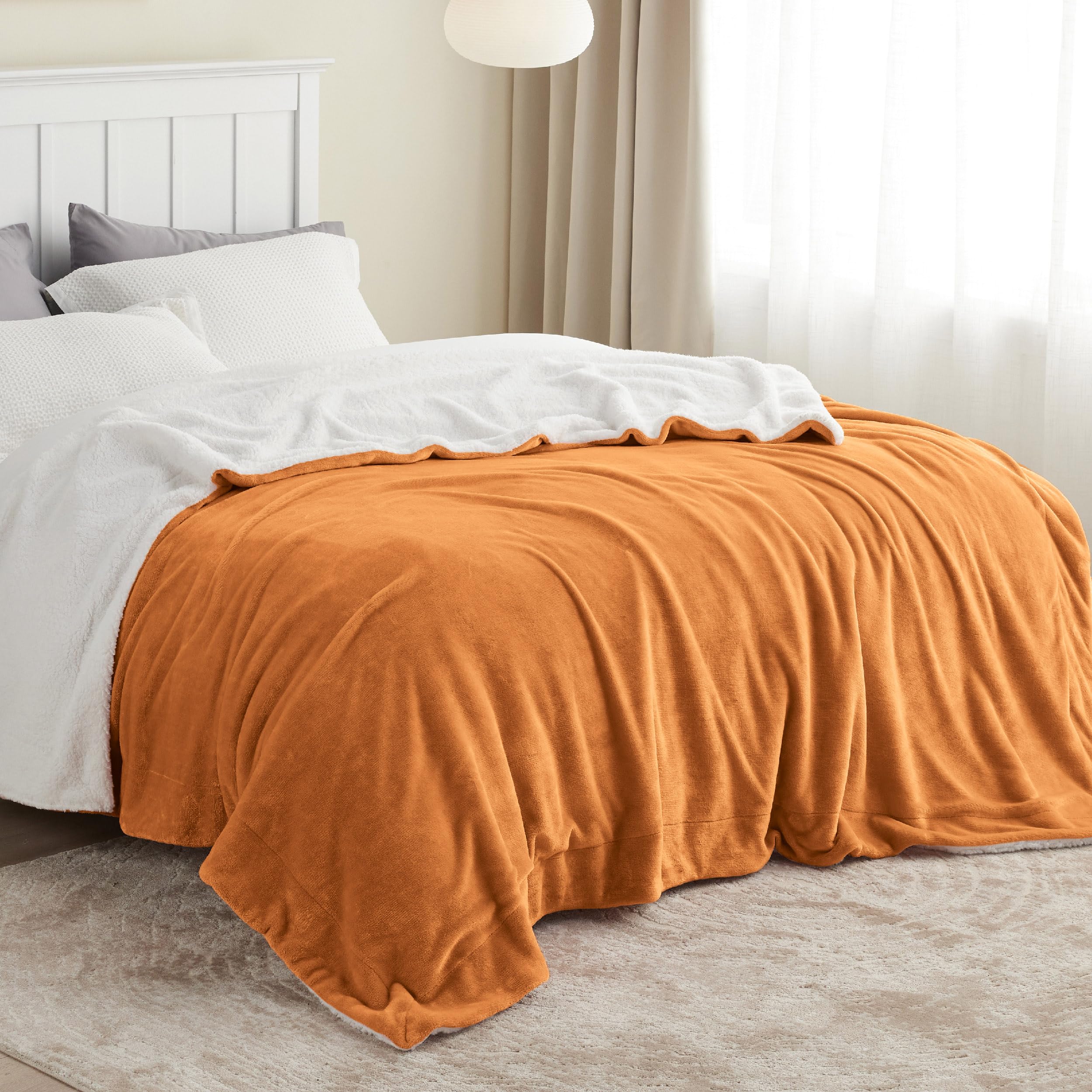 Bedsure GentleSoft Sherpa Fleece Blankets Queen Size